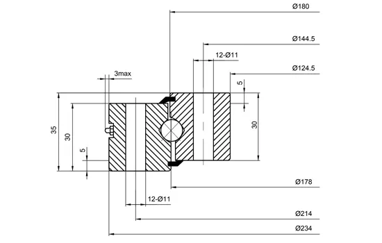 VU140179 slewing bearing series